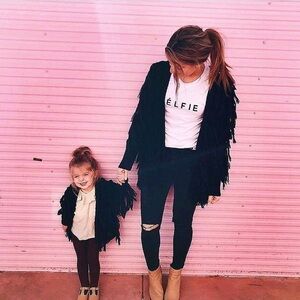 Beau Hudson black shaggy cardigan